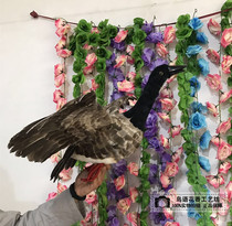 Simulation Big Goose Garden Swing Piece Film And Film Shooting Props Big Goose Model Animal Swing Piece Stand Arrangement Feather Big Goose