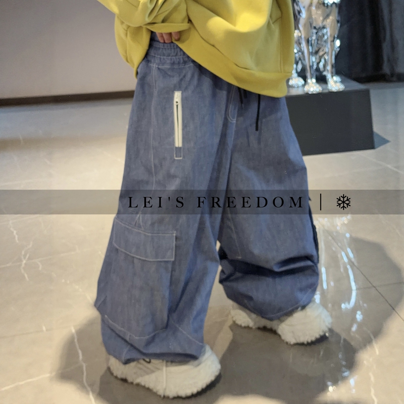 Cowboy Style New 3L Waterproof Single-Board and Double-Board Freestyle Oversize Loose Pants Ski Pants