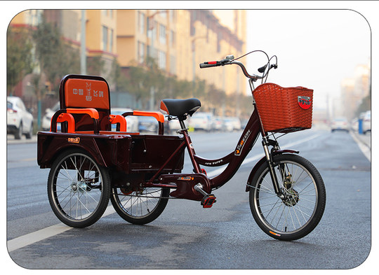 Flying Pigeon Tricycle for the Elderly, Pedal-Powered Bicycle, Small and Lightweight Adult Mobility Vehicle