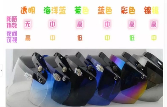 Korean version of the helmet windshield front windshield three-point buckle retro prince special lens
