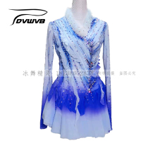 Ice dance elves custom figure skating costume figure skating performance clothes children adult women skirt s22