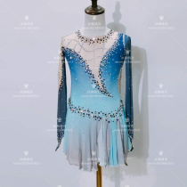 Ice dance genre children figure skating to serve as an adult performance suit skaters skating dress D362