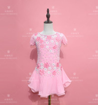 Ice dance elf childrens figure skating costume adult performance dress skating suit skating dress D291