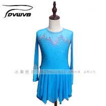 Ice dance genre children figure skating to serve as an adult performance suit skaters skating dress D248