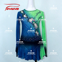 Ice dance genre children figure skating to serve as an adult performance suit skaters skating dress D358