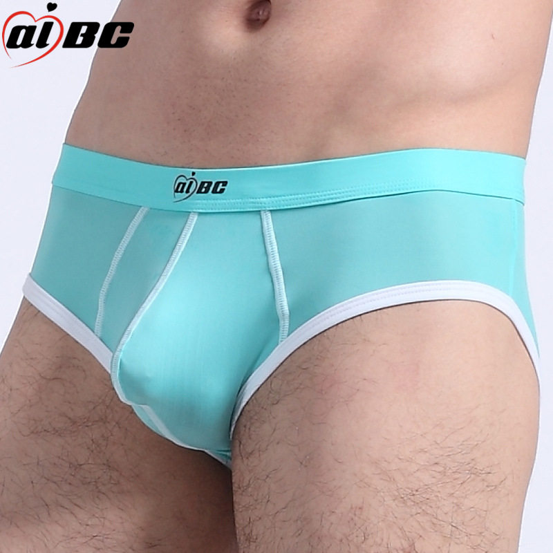 Men's ice-wire triangular underpants all season close-fitting summer breathable manicure silk slip and slim fit shorts one