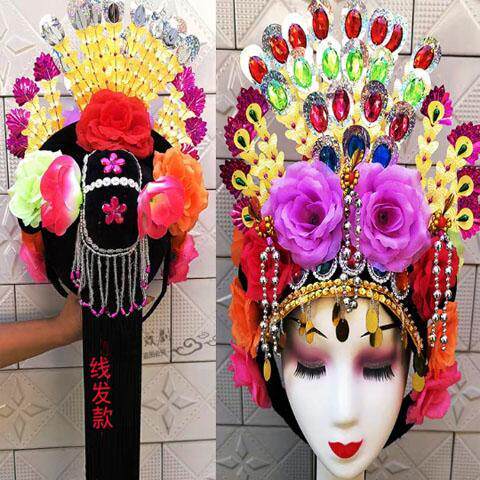 New Twist Shoots Song Big Headwear Folk Square Dance Headwear Drama Opera Opera Flowers Denier Dancing Head Floral Head Accessories