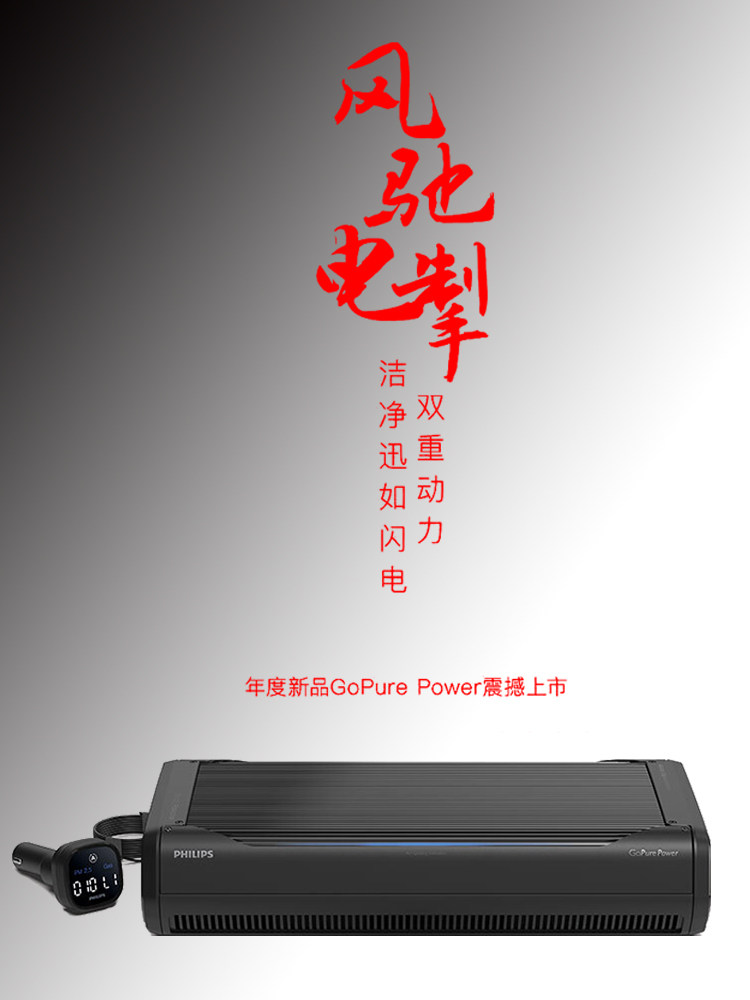 Philips Car Air Purifier for New Cars, Suitable for Audi and Bmw Vehicles, Removes Formaldehyde and Toluene Odors Gp9301