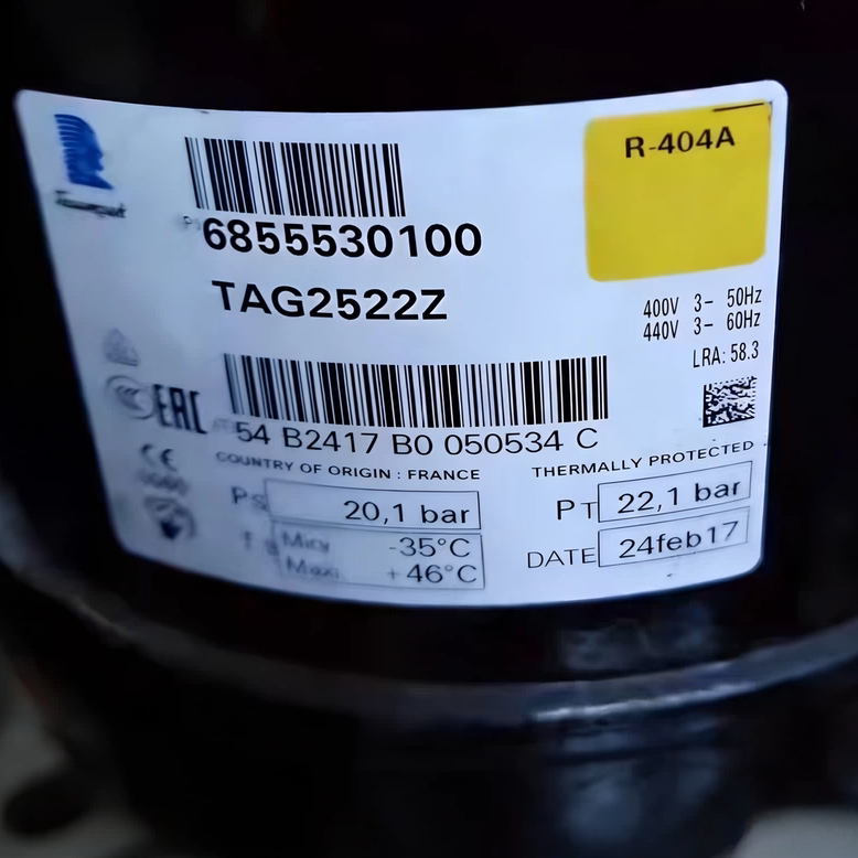 The New Low-Temperature Freezer Compressor Tag2516Z Is Suitable for French Taikang Compressor Tag2522Z Tag2522K The New Low-Temperature Freezer Compressor Tag2516Z Is Suitable for French Taikang Compressor Tag2522Z Tag2522K
