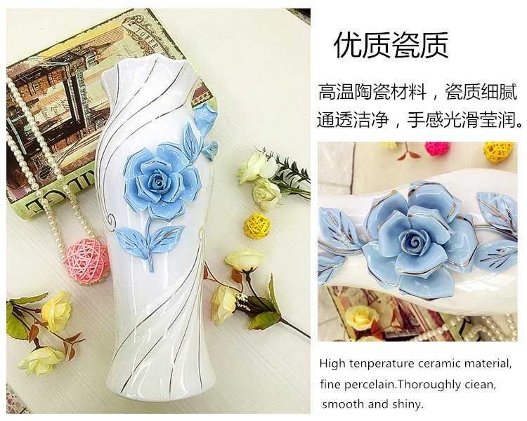 Bình hoa phòng khách cắm hoa phong phú tre thủy canh trắng đơn giản nước văn hóa hoa kích thước lớn TV tủ bàn trang trí - TV