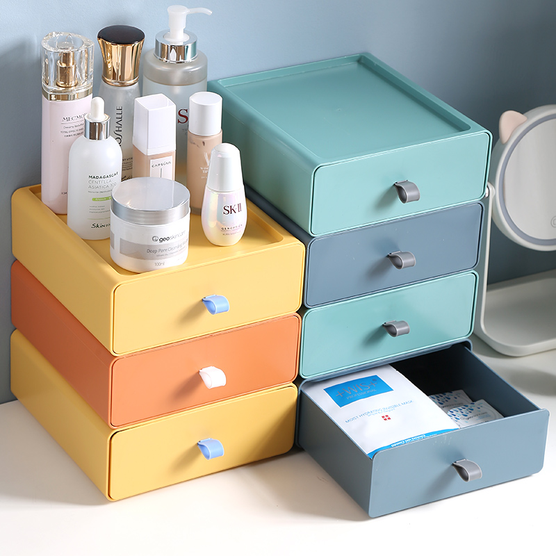 Desktop drawer storage box cosmetic rack office student desk organize box storage cabinet