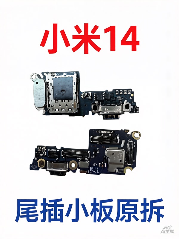 Suitable for Xiaomi 14 Tail Plug Card Holder Small Board Microphone Card Slot Charging Interface Microphone Motherboard Flex Cable