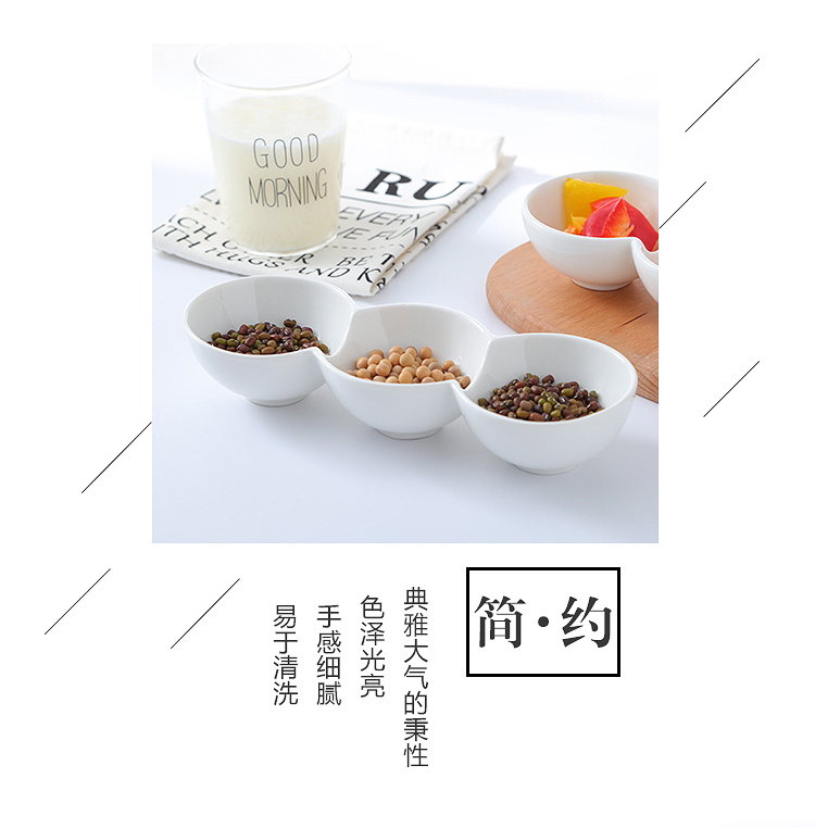 Bộ đồ ăn Hàn Quốc phong cách Nhật Bản lưới đơn hai lưới ba món ăn món ăn nước sốt món ăn đĩa nhiều đĩa nước sốt đĩa gốm sứ khay đựng đồ ăn