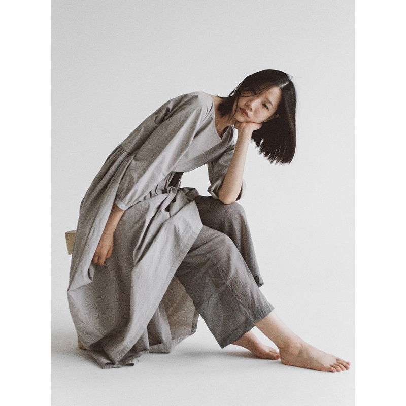 Original Women's Clothing Made of Mulberry Silk and Cotton, Soft and Loose, Solid Color, Versatile, Skin-Friendly Wide-Leg Pants Original Women's Clothing Made of Mulberry Silk and Cotton, Soft and Loose, Solid Color, Versatile, Skin-Friendly Wide-Leg Pants