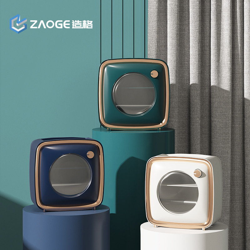 Light Extravagant Makeup Room Tissue Box Extractable Toilet Paper Rolls Toilet Paper Box Shelve Toilet Paper Containing Waterproof And Free Hanging Wall Style