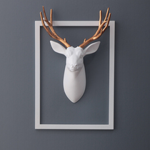 Nordic style deer head wall decoration creative fortune living room TV background wall porch wall decoration pendant three-dimensional