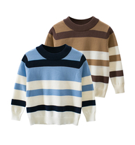Childrens sweater Western spring and autumn baby round neck sweater 2021 autumn and winter new childrens clothing boy sweater Korean version