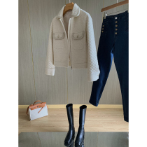Customized fabrics ~ French light luxury celebrities small fragrant wind Diamond tweed guests for silver silk short coat women autumn and winter