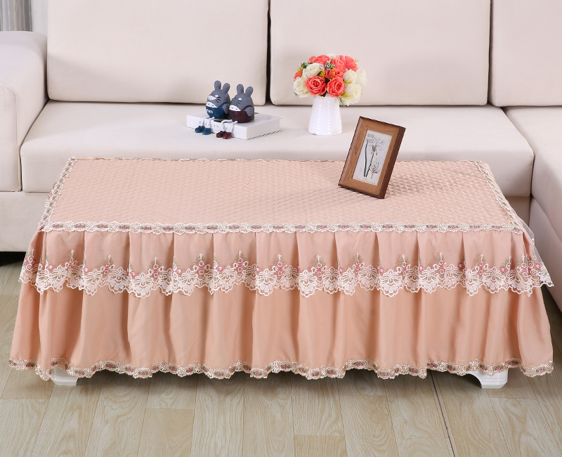 Mục vụ ren bàn cà phê bìa đặt hình chữ nhật vải bàn mat phòng khách nhà khăn trải bàn vải bụi che bàn cà phê vải khăn trải bàn tết