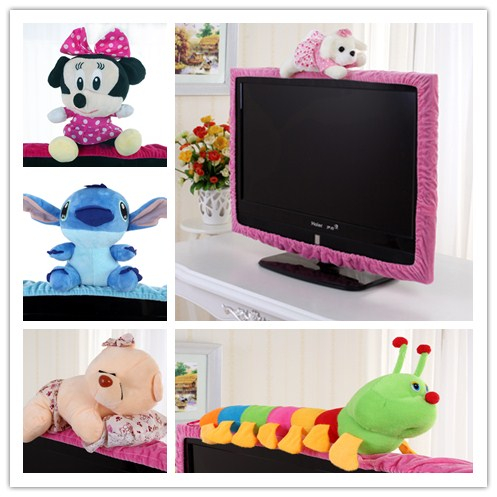 Gloria's new plush cartoon cute fabric LCD TV cover TV cover TV frame decorative circle