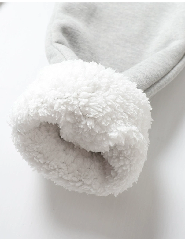Quần bó sát cashmere nữ mùa thu và mùa đông siêu dày cộng với chân nhung quần ống rộng rộng quần dài sinh viên quần ấm trang phục mùa hè cho nữ