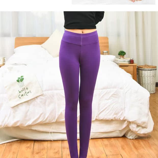 Quần mùa thu nữ mỏng quần ấm quần cotton len quần cao eo quần đơn mảnh xà cạp Slim bên trong mặc cỡ lớn quần giữ nhiệt nam uniqlo