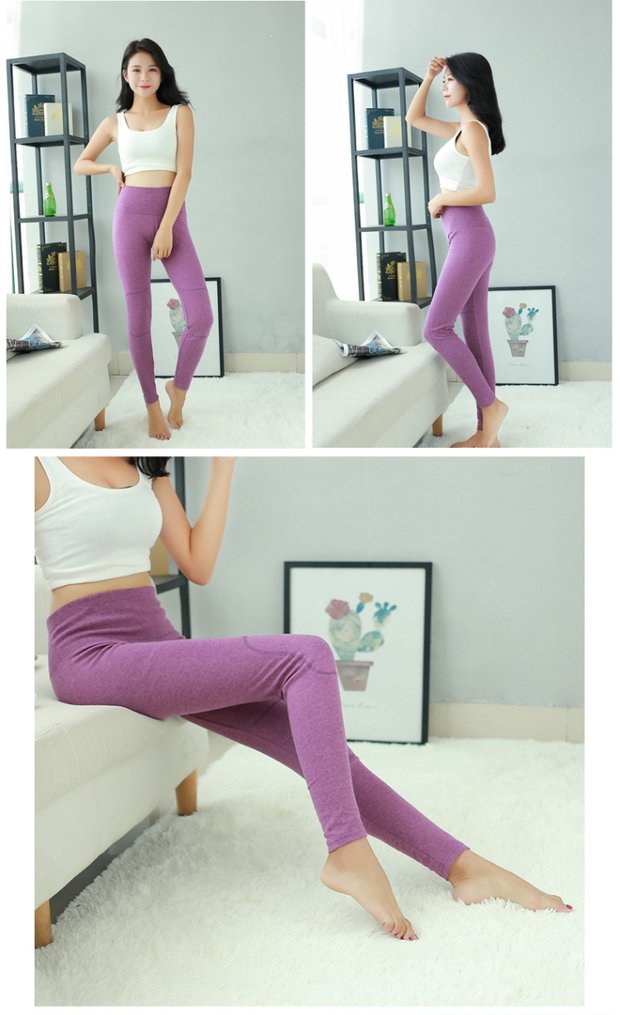 Quần cotton cỡ lớn mùa thu quần đơn nữ cashmere quần eo cao quần cotton dày quần phụ nữ mặc mùa đông quần ấm quần legging nam