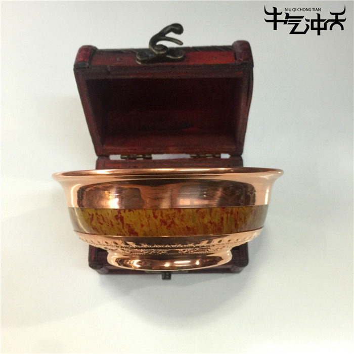 Mongolian Red Copper Bowl Toast Toast Bowl National Specialty Toast Wine Supplies Gift Foreign Mongolian Copper Bowl Milk Tea Bowl