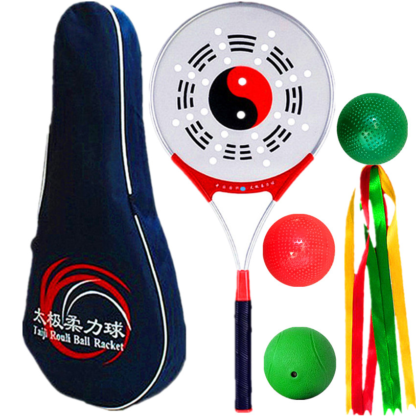 Tai Chi soft racket set for middle-aged and elderly beginners special aluminum alloy fitness racket students Tai Chi soft ball