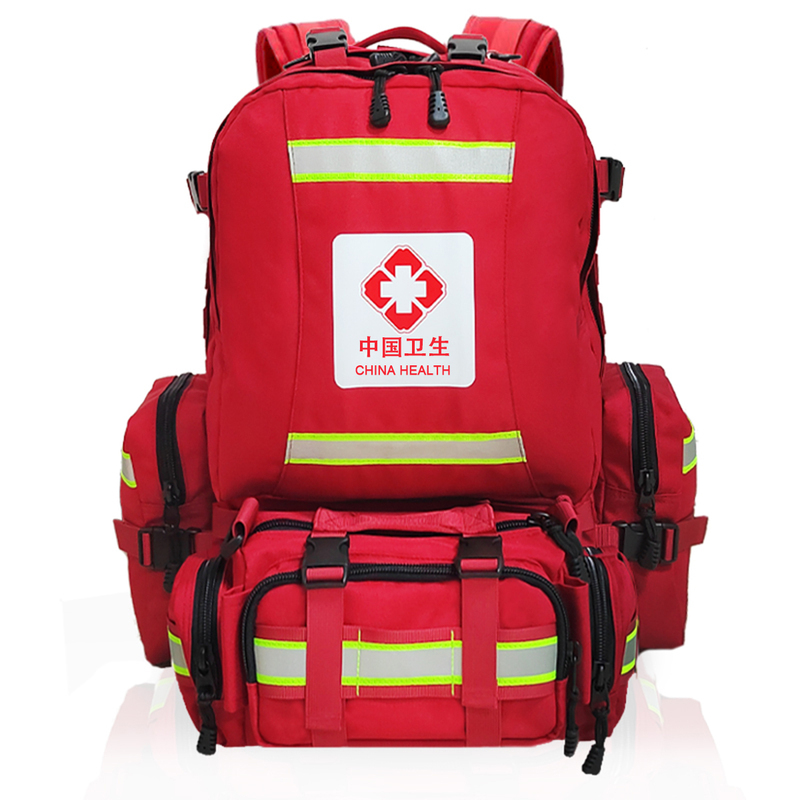 Advanced Modular Bag System for Personal Hygiene and Emergency Use, Backpack for Fire Rescue Teams, Dual-Shoulder Equipment Bag