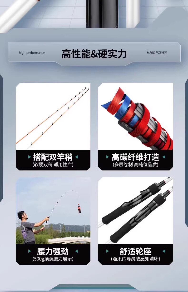 Море удочкой 尚虞筏竿黑客/白客/红客海筏杆双稍钓吹筒贡海蛎近海船筏黑鲷伐竿 Shang Yu