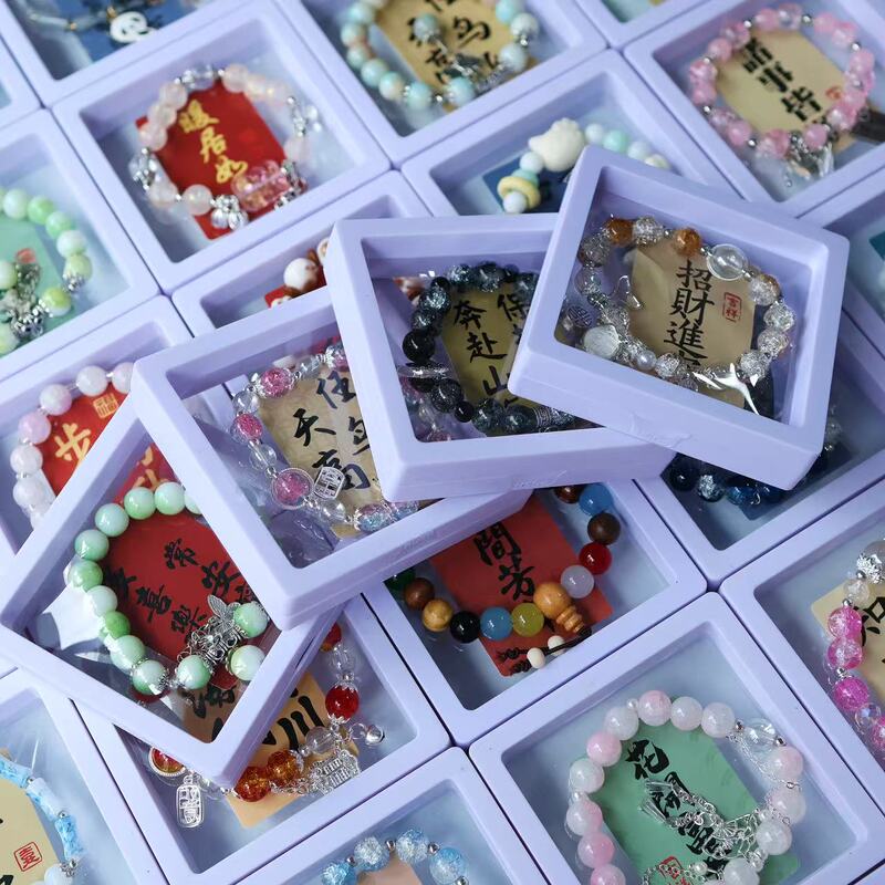 【100 Boxes Mixed Assortment】Wholesale Bracelets and String Bracelets for Stalls, Night Markets, Festivals, and Holidays, Finished Products, Unisex Styles, Non-Repeating