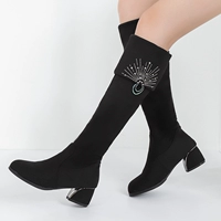 Каблук 5 см/поверхность из эластичной ткани плюс бархат [1212 хлопок]