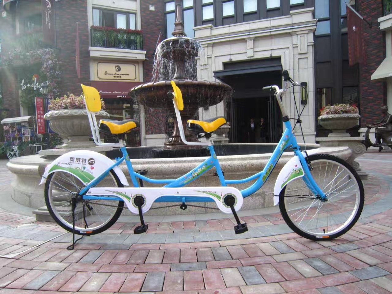 Aowitt Tandem Bikes Couples Bikes Tandem Ride Duo Bike Sightseeing Car Special Sale Direct Sale