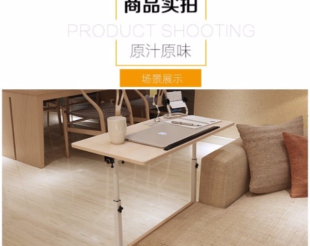 Bàn làm việc máy tính xách tay với giường gấp đơn giản di động nâng bàn học viết - Bàn bàn tròn