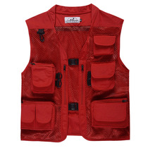 Customize male and female summer mesh photography waistcoat Waistcoat Outdoor Fishing waistcoat Gats up the director reporter