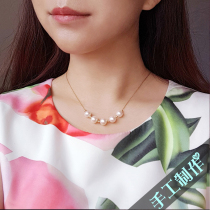 Pearl Lock Bone Necklace Lady Brief About Five Real Natural Freshwater Pearls Pendant Necklace Send Girlfriend Girlfriend Gift