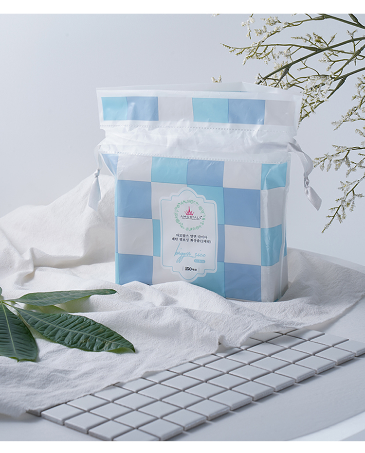 Hai cái túi! Miếng đệm bông ướt giữa không chứa đầy bông ướt Cotton 150 	bông tẩy trang 5 lớp innisfree	