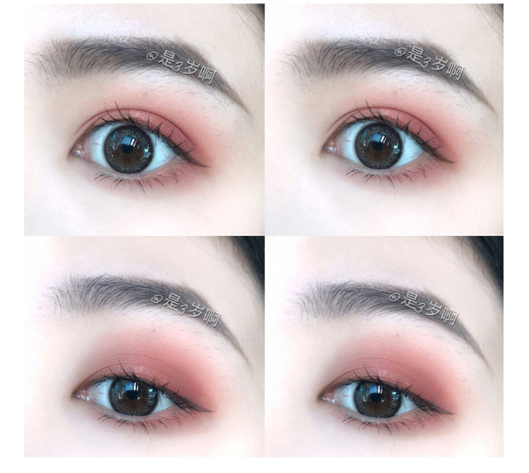 Phấn mắt Judydoll màu cam 4 màu phấn mắt miễn phí kết hợp bốn màu không thấm nước màu đỏ nhạt màu đỏ mờ màu ngọc trai - Bóng mắt bảng màu mắt etude house