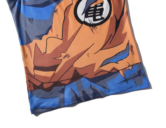 Mẫu áo thể thao nam Saiyan Dragon Ball Sun Wukong Son Goku mới không tay bó sát áo thể thao áo thể thao nam