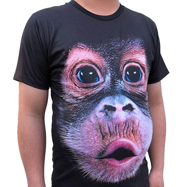 Funny Gorilla 3d thực tế toot khỉ mồ hôi vest Chất béo kích thước lớn quần áo nam ba chiều mô hình động vật áo sơ mi áo ba lỗ nam cao cấp