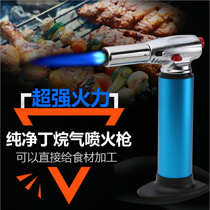 New Metal Portable Windproof High Temperature Gas Gun Spray Fire Gun Lighter Body Welding Gun Outdoor Spray Firearm 
