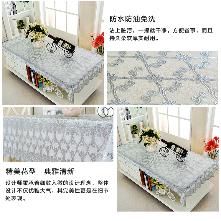 Pvc vàng nóng bàn khăn trải bàn mat không thấm nước chống bỏng dầu hình chữ nhật hộ gia đình bàn cà phê mat TV truy cập châu Âu vải truy cập - Khăn trải bàn khăn trải bàn kính phòng khách