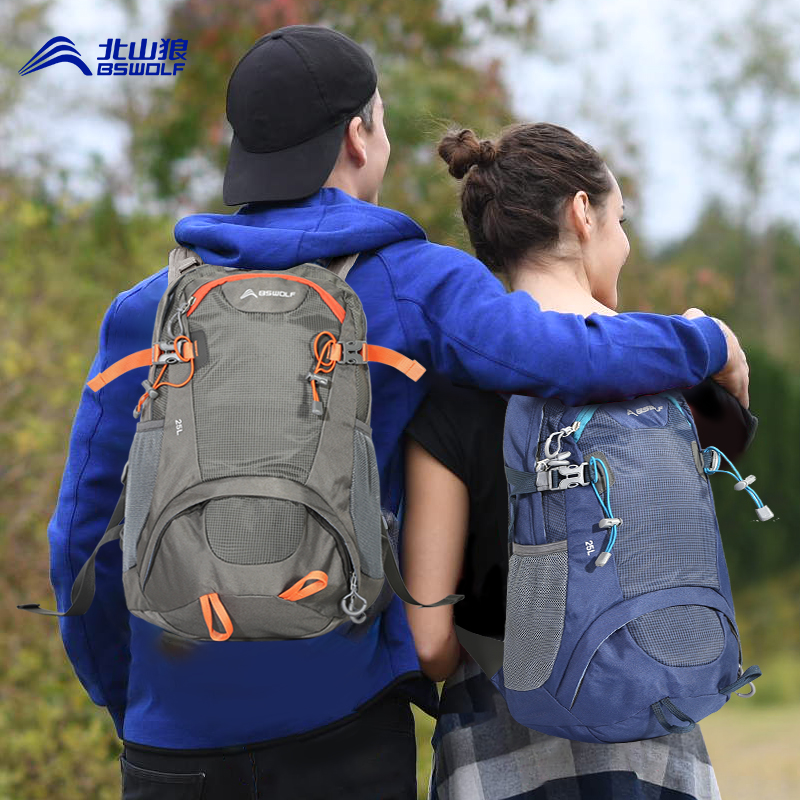 Beishan Wolf outdoor shoulder mountaineering bag Men's and women's cycling travel sports field camping hiking light backpack 25L