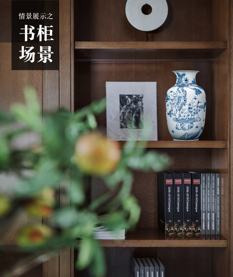 Vase furnishing articles flower arrangement sitting room adornment creative bottles of jingdezhen ceramic vases, tea table of Chinese style