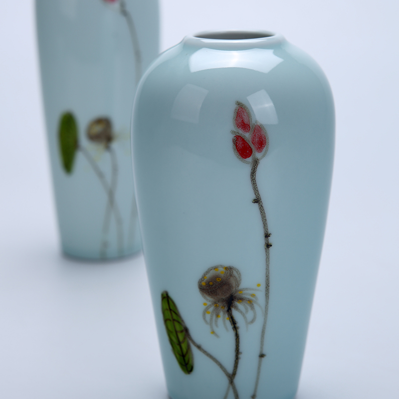 Jingdezhen ceramic flower flower implement small vase ikebana art home furnishing articles sitting room porch TV ark, adornment