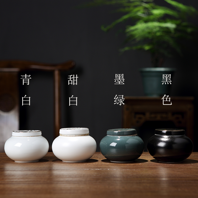 DH jingdezhen ceramic portable mini caddy fixings POTS with household store tea pot small seal pot