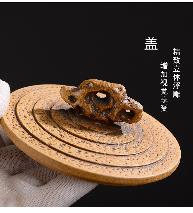 Restoring ancient ways is the tea taking ashtray with cover the fly creative living room home office stone grain ceramic ashtray