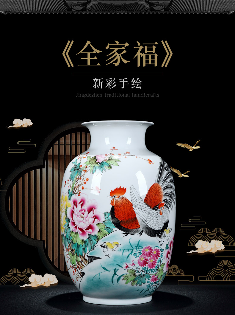 Jingdezhen intangible craftsmen sell loose guo - hua liu qin works new color hand - made family table vase