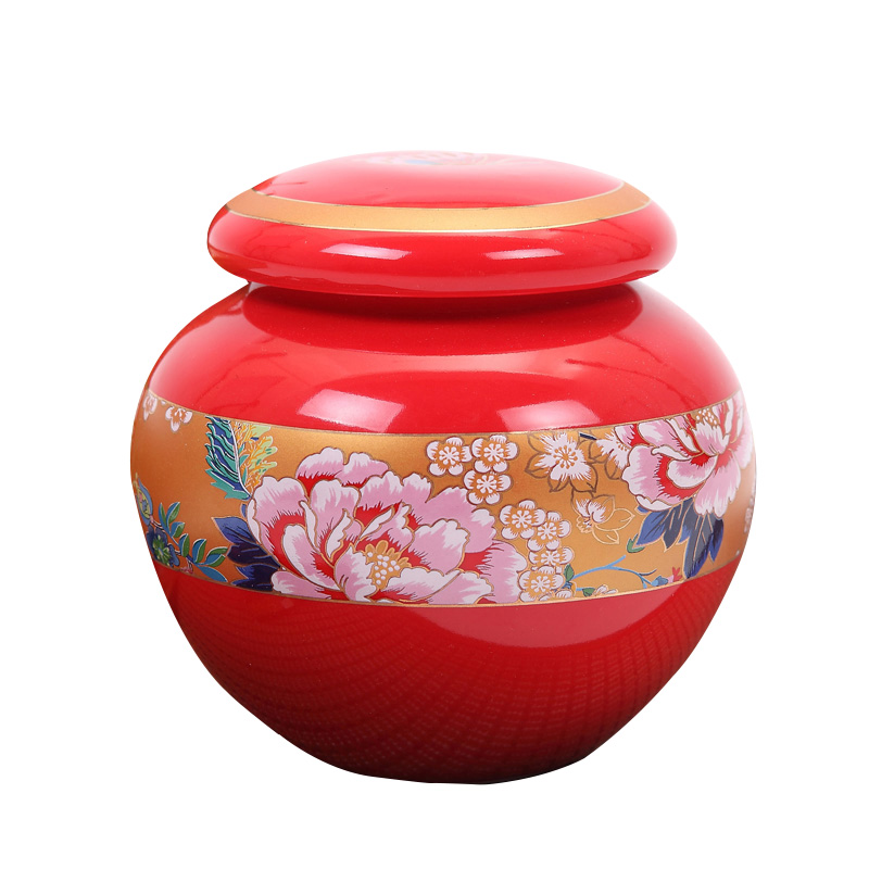 DH caddy fixings jingdezhen ceramic seal pot tea pot, general storage POTS household flower POTS storage POTS